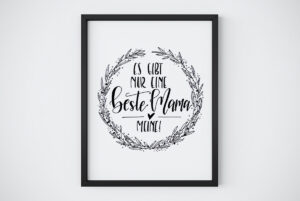Herzboxx Handlettering Es gibt nur eine beste Mama