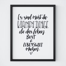 Herzboxx Handlettering Es sind meist die kleinen Dinge