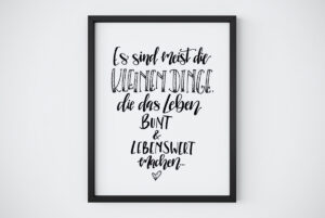 Herzboxx Handlettering Es sind meist die kleinen Dinge