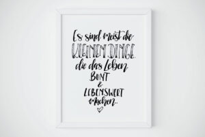 Herzboxx Handlettering Es sind meist die kleinen Dinge