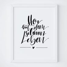 Herzboxx Handlettering Her mit dem schönen Leben