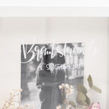 Herzboxx Rahmen Brautstrauss mit Handlettering