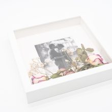 Herzboxx Rahmen Brautstrauss mit Handlettering