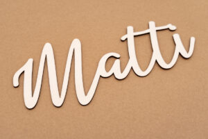 Herzboxx Schriftzug Holz