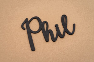 Herzboxx Schriftzug Holz