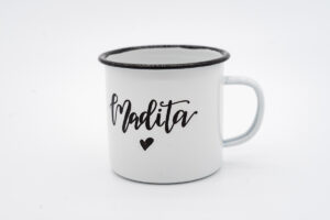 Herzboxx Tasse Emaille 300ml mit Wunschnamen