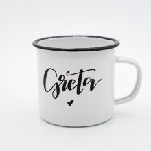 Herzboxx Tasse Emaille 300ml mit Wunschnamen