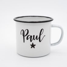 Herzboxx Tasse Emaille 300ml mit Wunschnamen