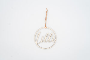 Holzschild mit Wunschnamen Kontur