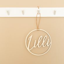 Holzschild mit Wunschnamen Kontur