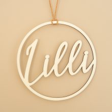 Holzschild mit Wunschnamen Kontur