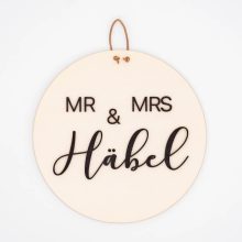Herzboxx Holzschild Mr and Mrs